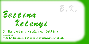 bettina kelenyi business card